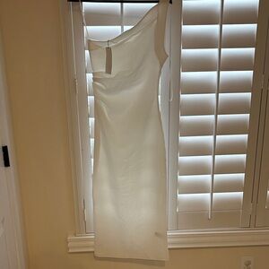 Zara Elegant White One-Shoulder Dress